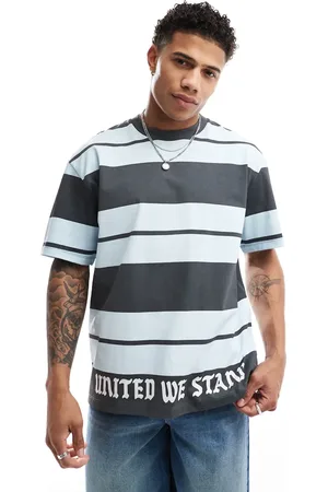 Bershka Boxy stripe t-shirt in