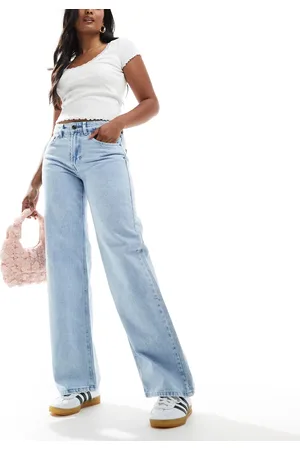 ONLY Hope wide leg jeans in pale authentic acid wash