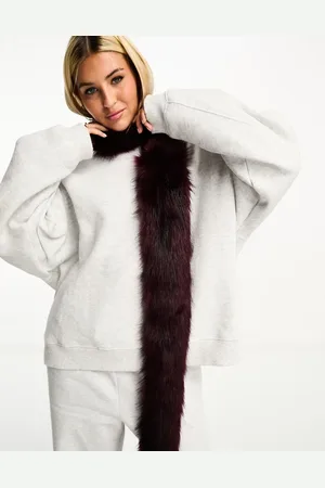 My Accessories London skinny long faux fur scarf in