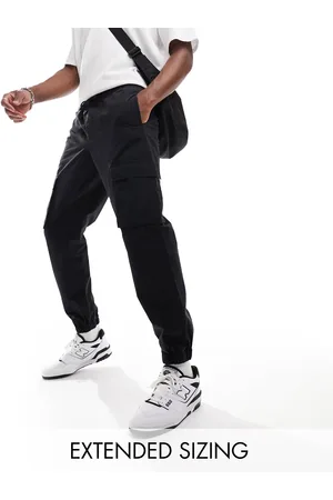 ASOS Tapered pull on cargo trouser in washed with elasticated waist