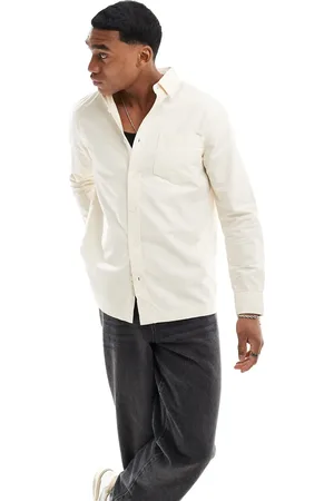 River Island Regular fit oxford shirt in ecru