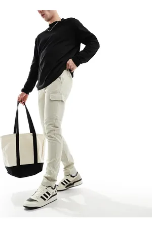 ASOS Skinny cargo trousers in stone