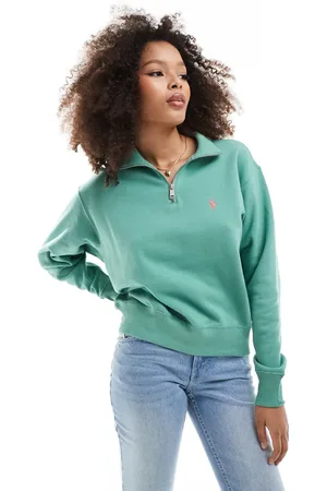 Ralph Lauren Half zip swearshirt with logo in