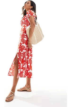 New Look Pineapple midi dress