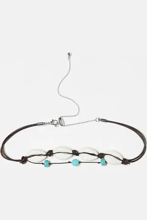 Reclaimed Unisex 2 row choker with shells