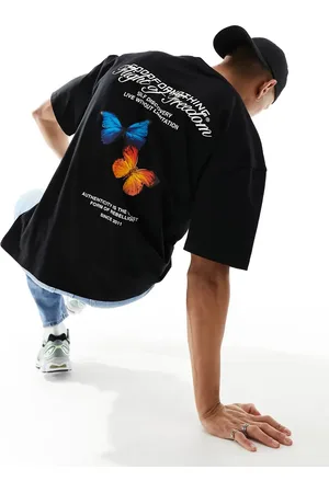 Good For Nothing Oversized butterfly print t-shirt in off