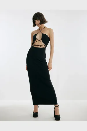 NA-KD X Josefine HJ cut out maxi dress in