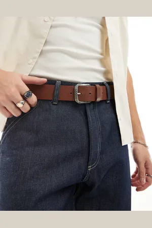 HUGO BOSS Berka leather belt in medium brown