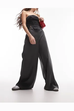 Topshop High waist flood length trouser in