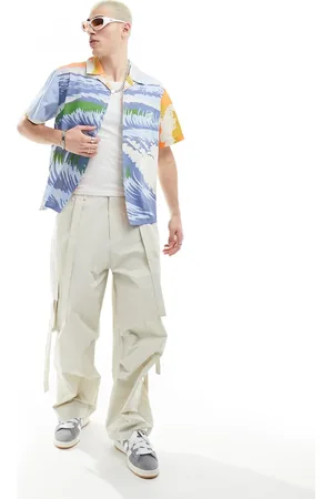 Santa Cruz Wave print short sleeve revere shirt in