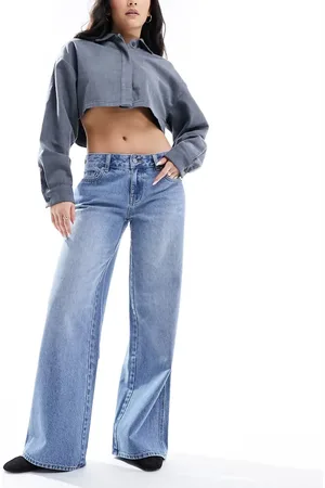 PACSUN Low rise baggy jeans in medium indigo