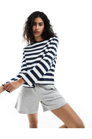 SELECTED Femme boxy long sleeve t-shirt in stripe