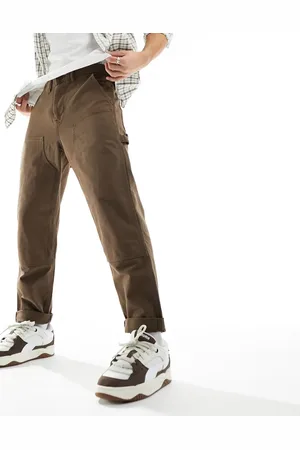 Lee Pannelled carpenter straight fit canvas jeans in tan