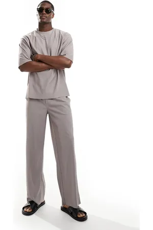 Only & Sons Plisse loose fit pull on trouser co-ord in