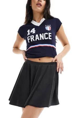 Monki Super soft cupro mini a-line skirt in