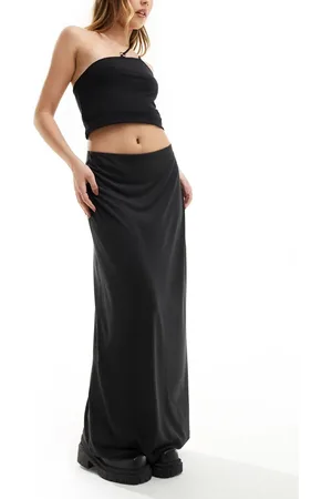 Weekday Signe drape midi skirt in