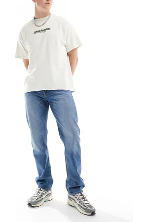 Lee West relaxed tapered fit jeans in riverway dark wash