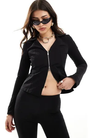 MANGO Double zip co-ord cardigan in