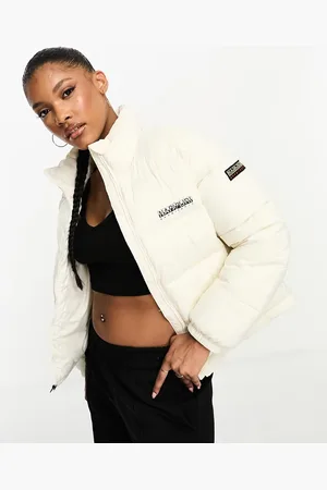 Napapijri Box water-repellent puffer jacket in cream