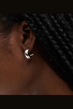 Pieces® Everyday hoop earrings in plated sterling