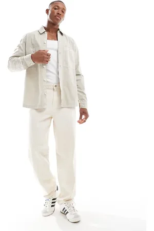 HUGO BOSS Locky long sleeve shirt in beige