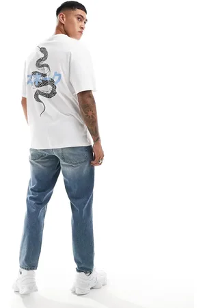 JACK & JONES Oversized snake back print t-shirt in