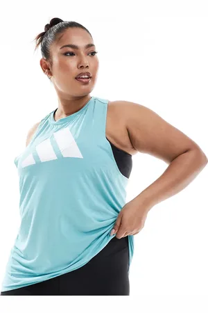 adidas Adidas Training Plus 3-bar logo tank top in