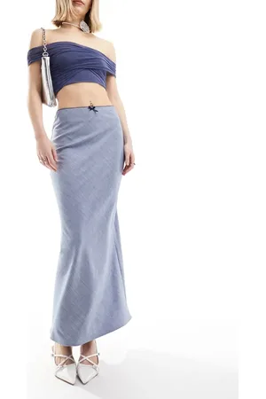 Emory Park Slip maxi skirt in chambray