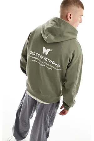 Good For Nothing Hoodie with puff print in green