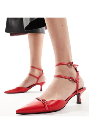 ASOS Salsa slingback kitten heeled shoes in