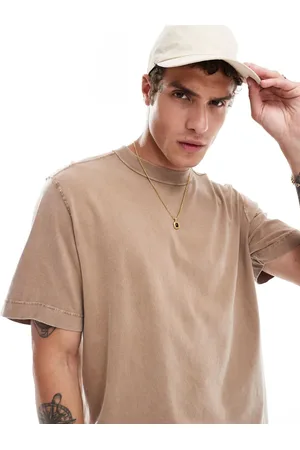Abercrombie & Fitch Vintage washed t-shirt in tan/