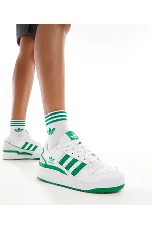 adidas Forum Bold trainers in white and green