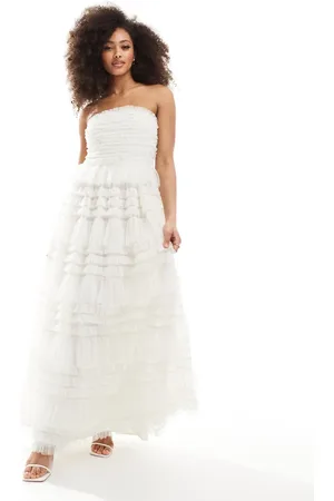 ANAYA Premium Bridal bandeau tulle maxi dress