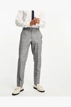 French Connection Prince of wales check suit trouser in mid
