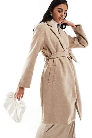 ONLY Belted coat in greige