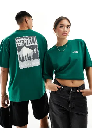 The North Face Vintage Denali backprint oversized t-shirt in dark
