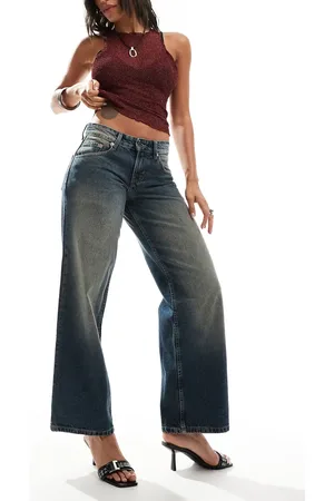 Motel Low rise parallel jeans in amber wash