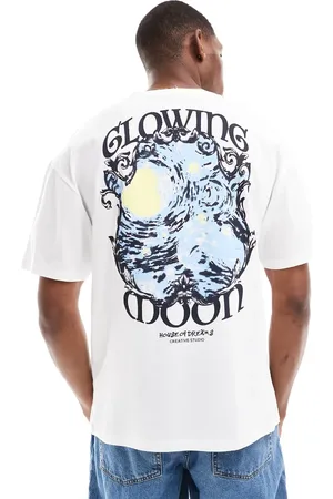 JACK & JONES Oversized t-shirt with moonlight back print in