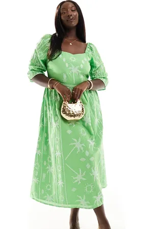 Never Fully Dressed Belle midaxi dress in green