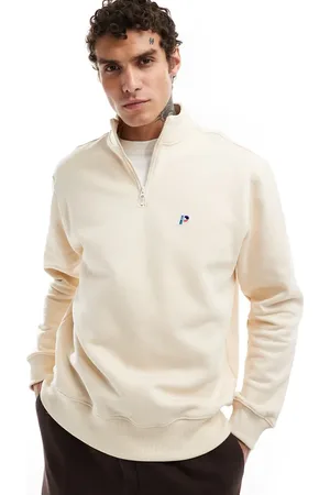 Parlez Pantego quarter zip shirt in ecru