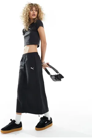 PUMA Dare To midi woven cargo skirt in