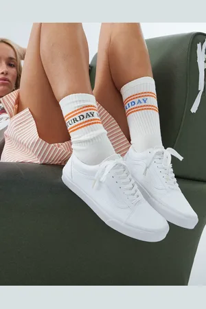Vans Old Skool faux leather trainers in triple