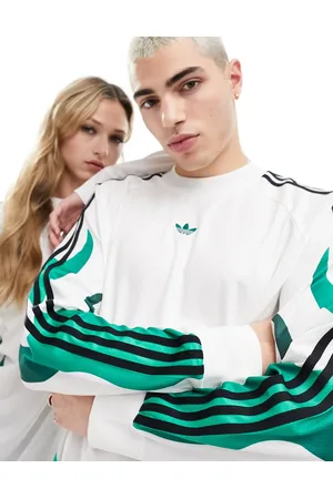 adidas Unisex flame long sleeve jersey top in