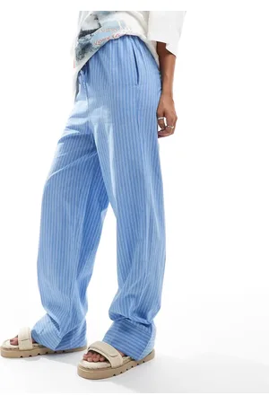 VERO MODA Tie waist wide leg trouser co-ord in stripe