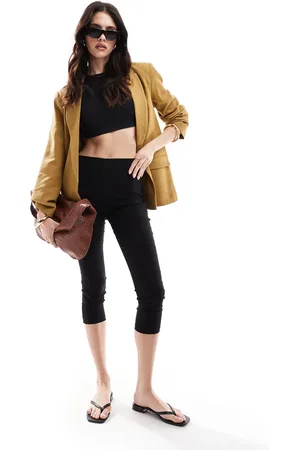 ASOS Relaxed blazer with linen in olive