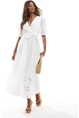Style Cheat Maxi dress with mixed broderie in