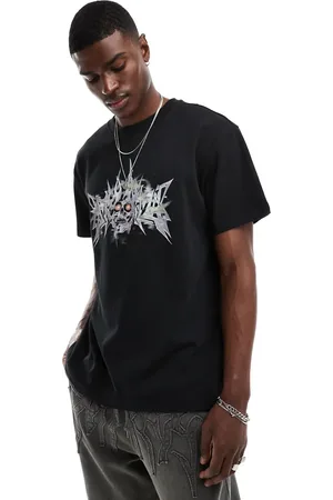 Weekday Oversized t-shirt with tour poster graphic print in