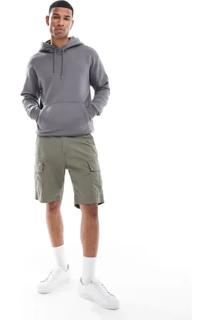 Hollister Icon logo relaxed fit hoodie in mid