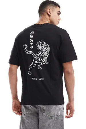 JACK & JONES Oversized t-shirt with tiger backprint in