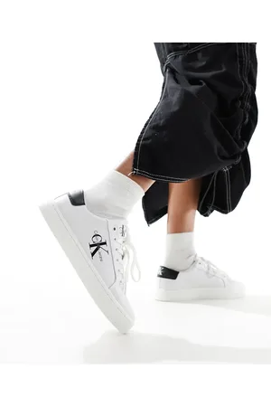 Calvin Klein Classic cupsole lace up trainers in multi
